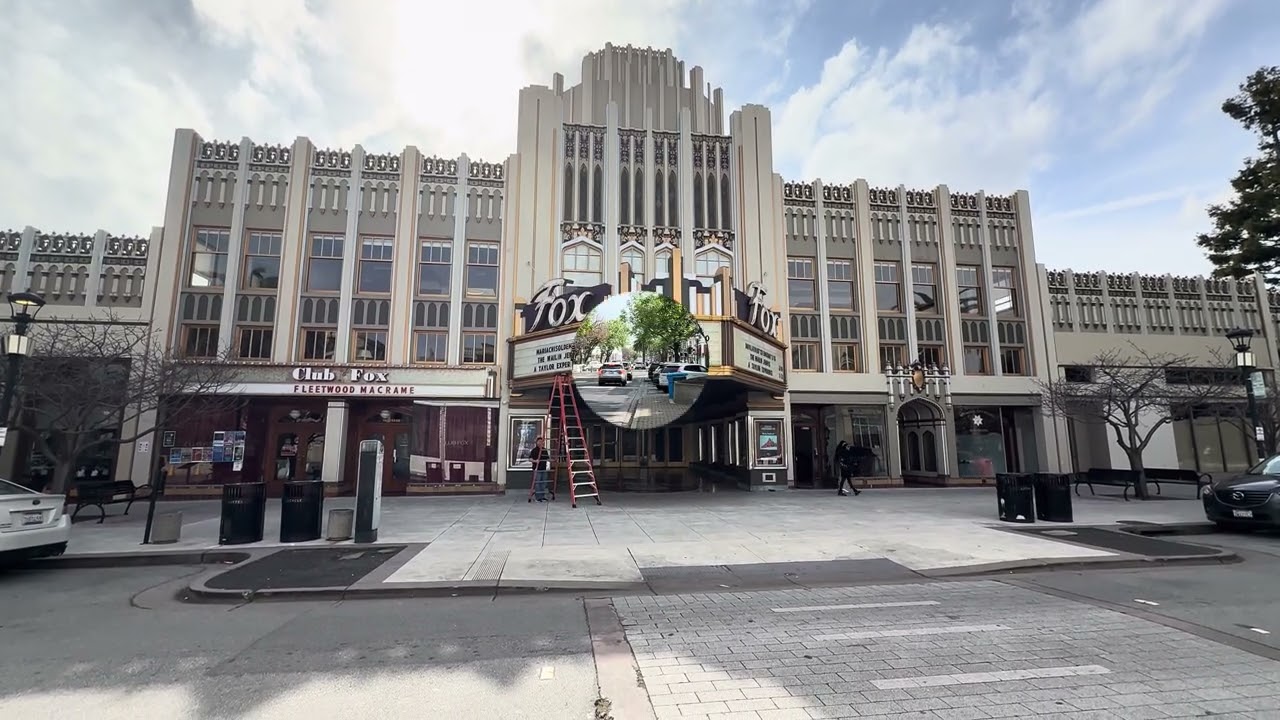 🚶🏻FIVE MINUTE WALK | Downtown Redwood City past the historic Fox Theatre ❤️🌆🎭