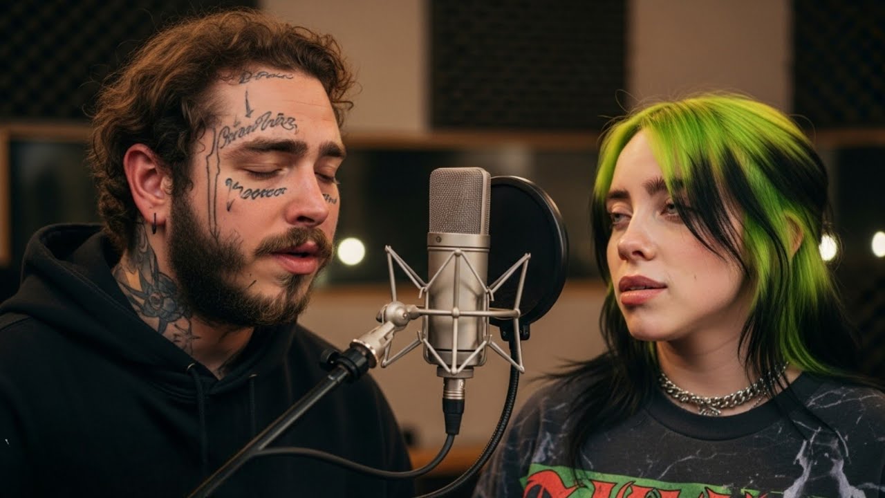 Post Malone ft. Billie Eilish – Stuck on You (Lyrics Video)