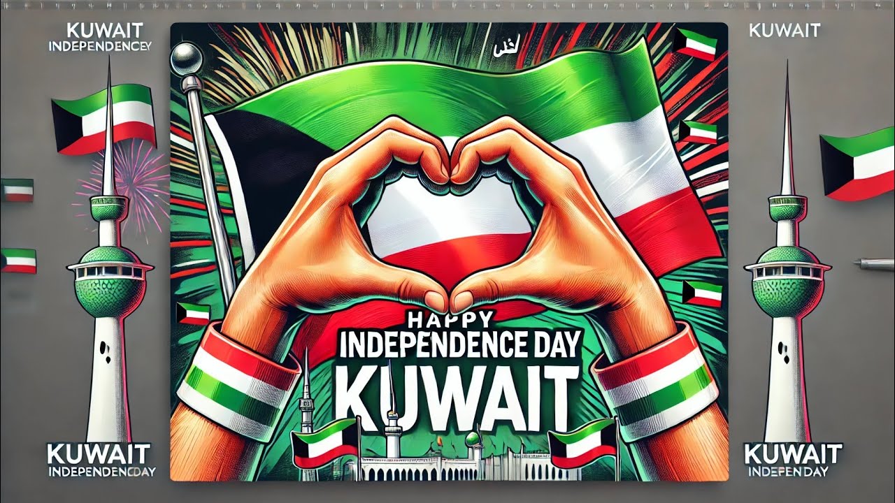 happy independence day Kuwait | Kuwait independence day drawing with Kuwait independence day song