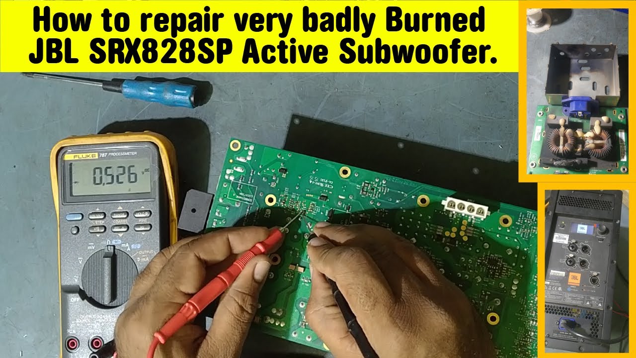 How to repair very Burned JBL SRX828SP Active Subwoofer. - YouTube