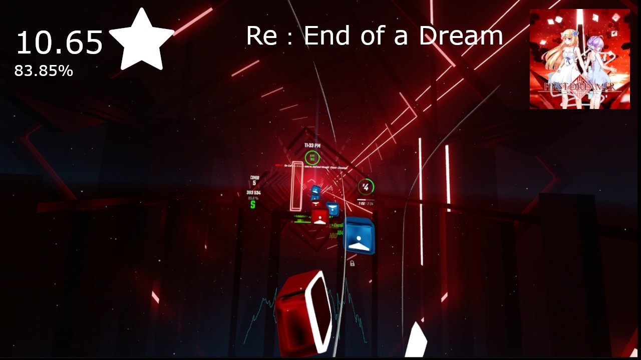 Beat Saber | Re End of a Dream Game size