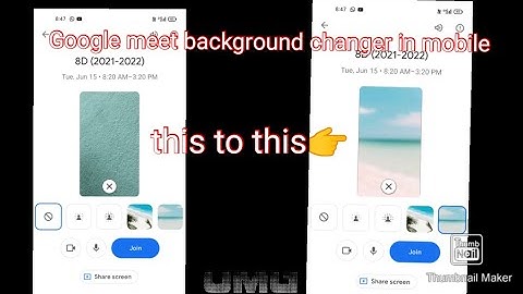 how to change Google meet background in mobile in tamil