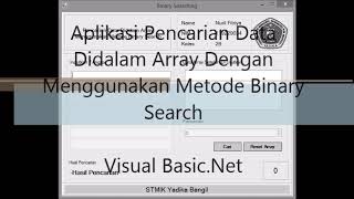 Demo aplikasi : pencarian data menggunakan metode Binary Search
