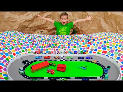Video Vlad và Niki chơi với ô tô đồ chơi và xây dựng đường... - youtube