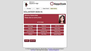Volunteer Sign In/Out