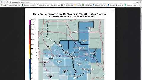 Probabilistic Snowfall Graphics from the National Weather Service