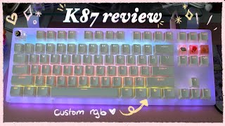 ✨ Womier GamaKay K87 Review 🍓 The Prettiest Pastel RGB Keyboard? | CoolRiceBunnies