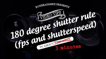 180 Degree shutter rule (fps and shutter speed) in videography