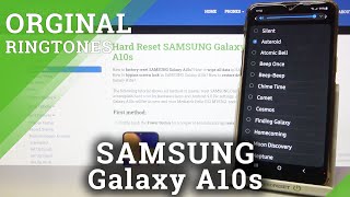 Default Ringtones of SAMSUNG Galaxy A10s – Ringtone List