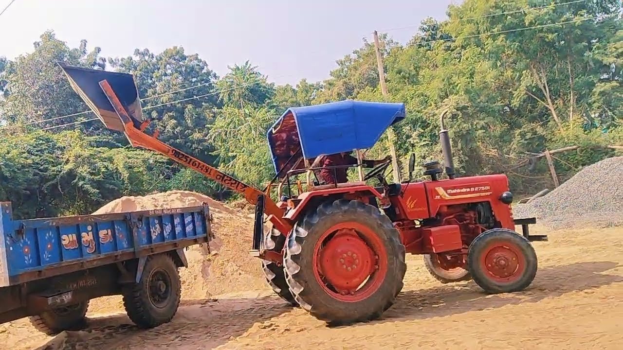 “आज बैक लोडर ने रेत की ट्रॉली मिनटों में भर दी | Heavy Duty Loader Work”5 min me trolley ful