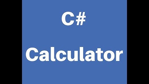 Design Calculator UI in C Sharp