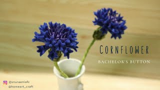 #DIY Felt Cornflower  How to Make Felt Flowers || (Bachelor's Button) || S Nuraeni |