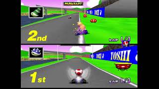 Mario Kart 64 - Toad Vs Princess Peach (Full Race)