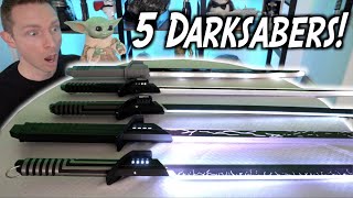 Comparing 5 Darksabers! Galaxy's Edge, Force FX Elite, and Neopixel!