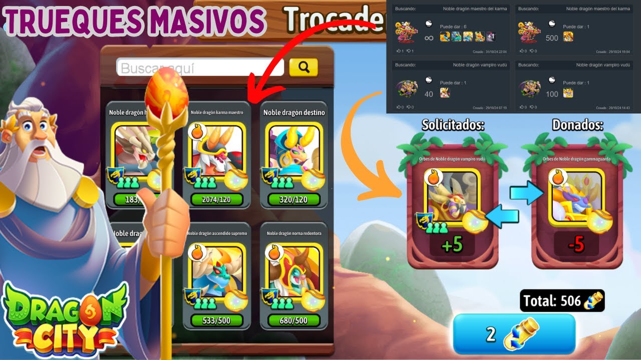 COMO CONSEGUIR ORBES/TRUEQUES DE CUALQUIER DRAGÓN 🔮 | 🔄 TRADING HUB DE DITLEP 📈 DRAGON CITY 🐉