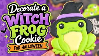 How to Decorate a Witch Frog Cookie for Halloween