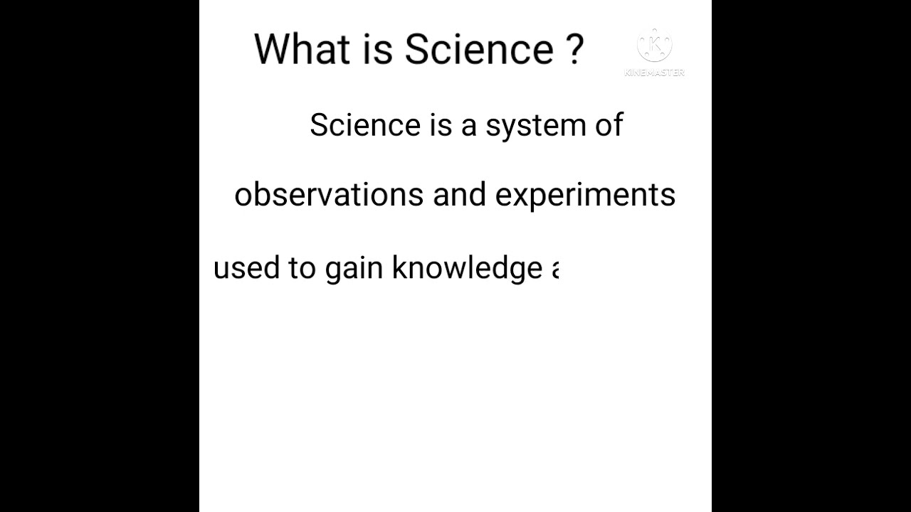 What Is Science Definition Of 