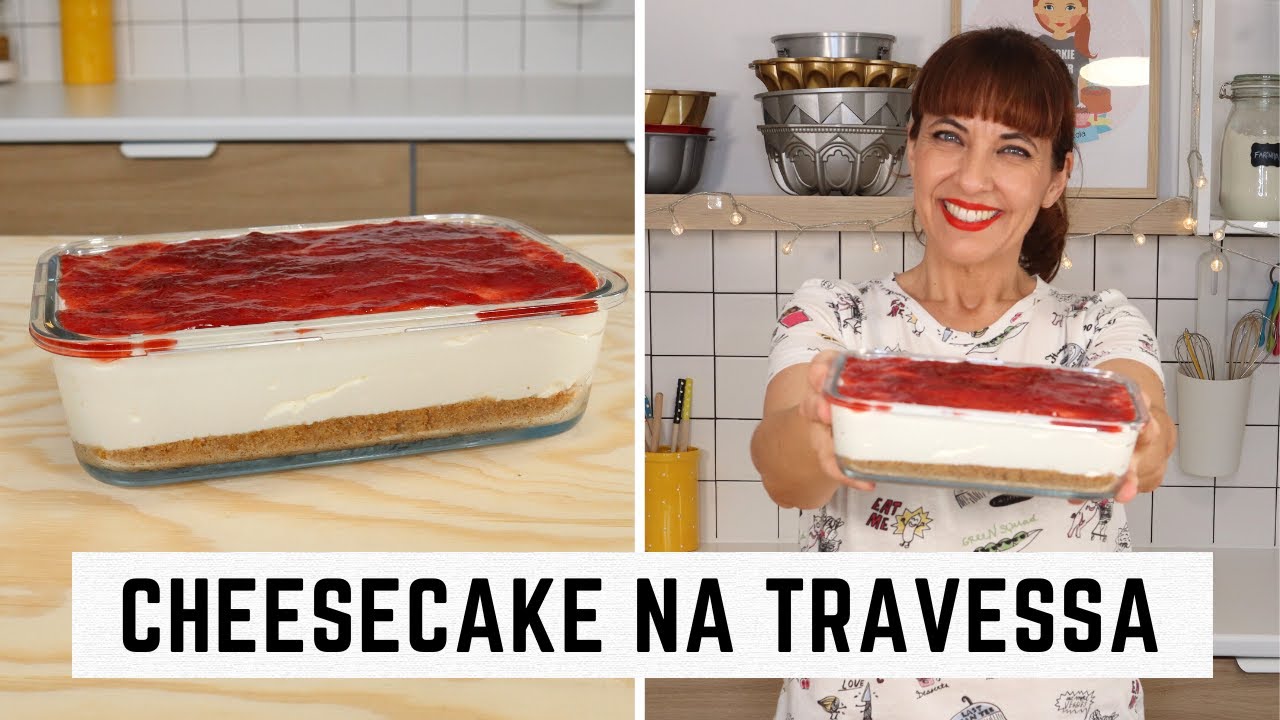 Cheesecake na travessa- sem forno nem gelatina!
