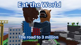 Eat the World My progress to size 3 million #roblox #eattheworld