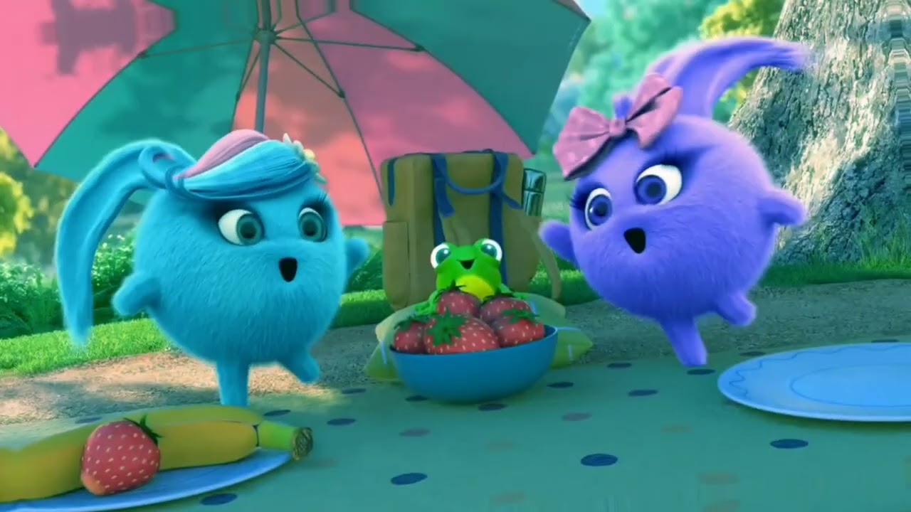 Eat well bunnies and frog