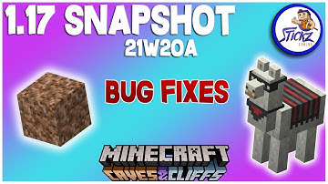Minecraft 1.17 Snapshot - LOTS OF BUG FIXES - Caves and Cliffs Update (21w20a)