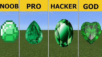 Pixel Art (NOOB vs PRO vs HACKER vs GOD) Emerald in Minecraft