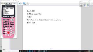 How to free up memory space on your TI84 calculator screenshot 4