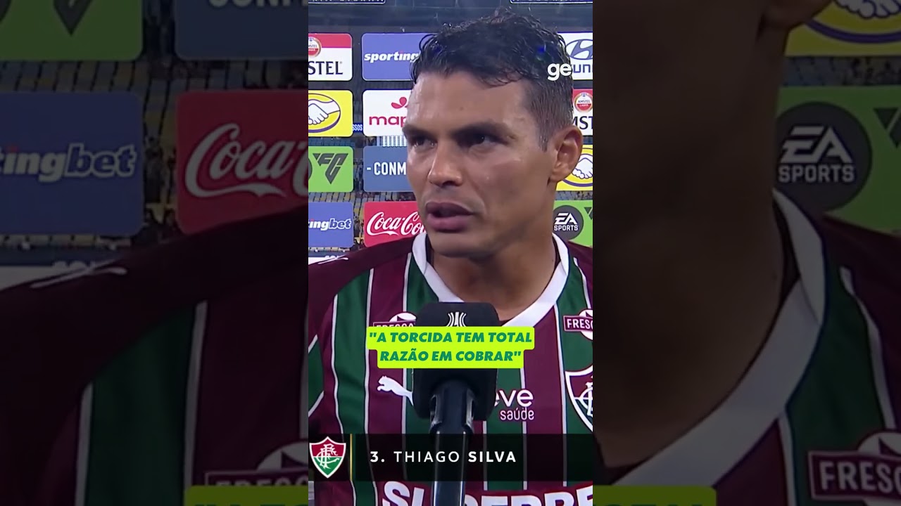 THIAGO SILVA DIZ QUE COBRANÇAS DA TORCIDA SÃO JUSTAS E LAMENTA EMPATE | #shorts | ge.globo