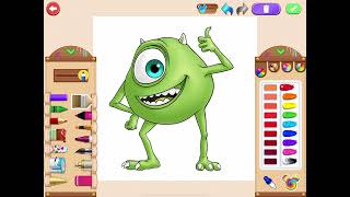 Disney Coloring Works Plus MONSTERS, INC. Franchise Series Associated Characters Spotlight Video screenshot 5