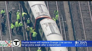 Shuttle Buses Will Replace Orange Line Service For An Extra Week After Derailment