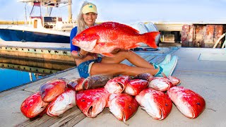 Caught Our Limit of Giant RED SNAPPER! Catch Clean Cook! Deep Sea Adventure (Gulf of Mexico Fishing)