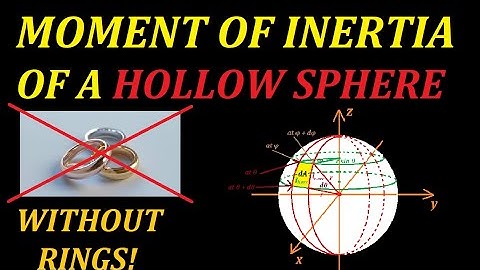 MOMENT OF INERTIA of a HOLLOW SPHERE - WITHOUT RINGS!