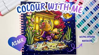 Colour With Me (ASMR) | Cozy Japan by Jade Summer | Ohuhu Colour Codes Shown 🌸