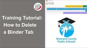 Broward ACE Digital Binder Training:  How to Delete a Binder Tab