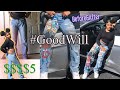 Thrift flip | Goodwill Transformation | $5 jeans slay | distress & paint