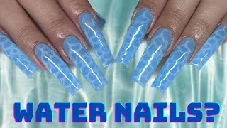 Water Effect Nails | GelX | Easy Nail Designs for beginners | HOW TO