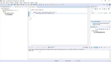 Hello world Java Program  in Eclipse ide