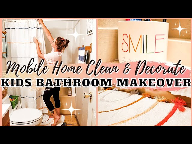 MOBILE HOME BATHROOM CLEAN AND DECORATE | MarieLove - YouTube
