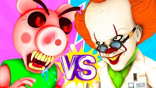 ROBLOX PIGGY vs PENNYWISE  LA PELÍCULA (Español Bob Animación Recopilación Parodia Animada 3D)
