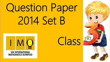 IMO Maths Olympiad 2014 Class 3 Question paper Set B