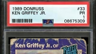 PSA 1 Ken Griffey Jr. Rookie pulled from a pack of 1989 Donruss Retrowax Box January 2026