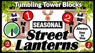 GENIUS TUMBLING TOWER BLOCKS STREET LANTERNS SEASONAL & EVERYDAY DIYS