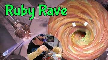 Hand Blown Vortex Marble with Bill Grout / Ruby Rave / Episode 102 Watch Glass Melt into Art!