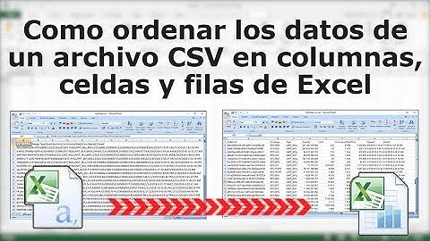 Poner en columnas los datos de una hoja de cálculo CSV en #Excel