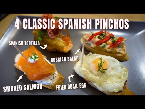 4 CLASSIC SPANISH TAPAS | EASY SPANISH TAPAS IDEAS | Chef James