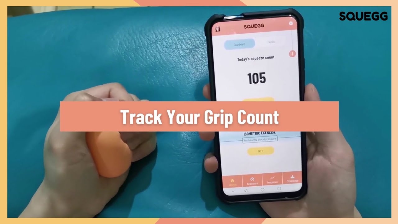 Track Your Grip Count | SQUEGG Grip Strengthener
