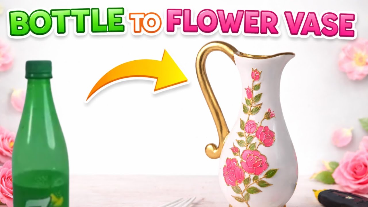 Bottle to flower vase decoration ideas for all Malayalam 