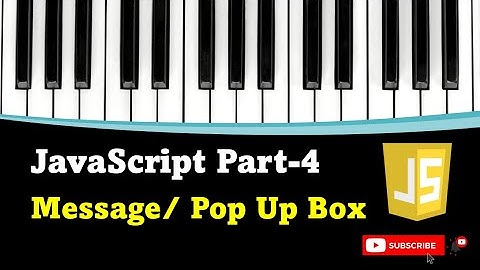#JavaScript #Tutorial Part -4 (Message Box/ Pop Up Box)