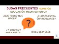 Dudas Frecuentes ADMISÓN DOCENTE MEDIA SUPERIOR