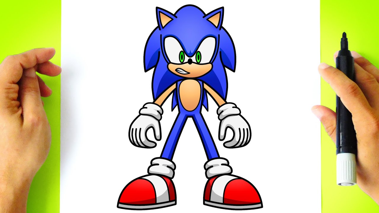 Como DESENHAR o SONIC MODERNO - Como DIBUJAR a SONIC MODERNO - Sonic the  Hedgehog 